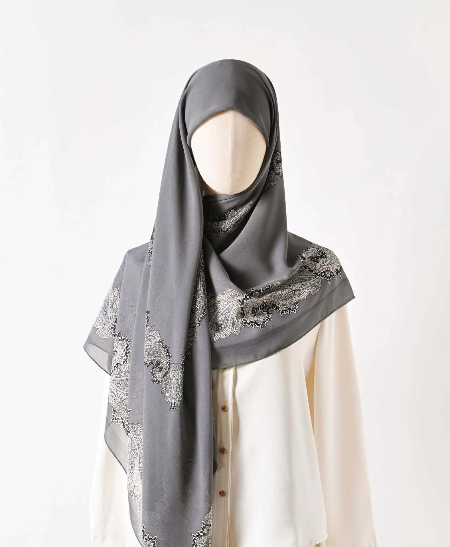 130 crystal chiffon 01 130*130cm Chiffon Scarf Silk Printed Sunscreen Scarf