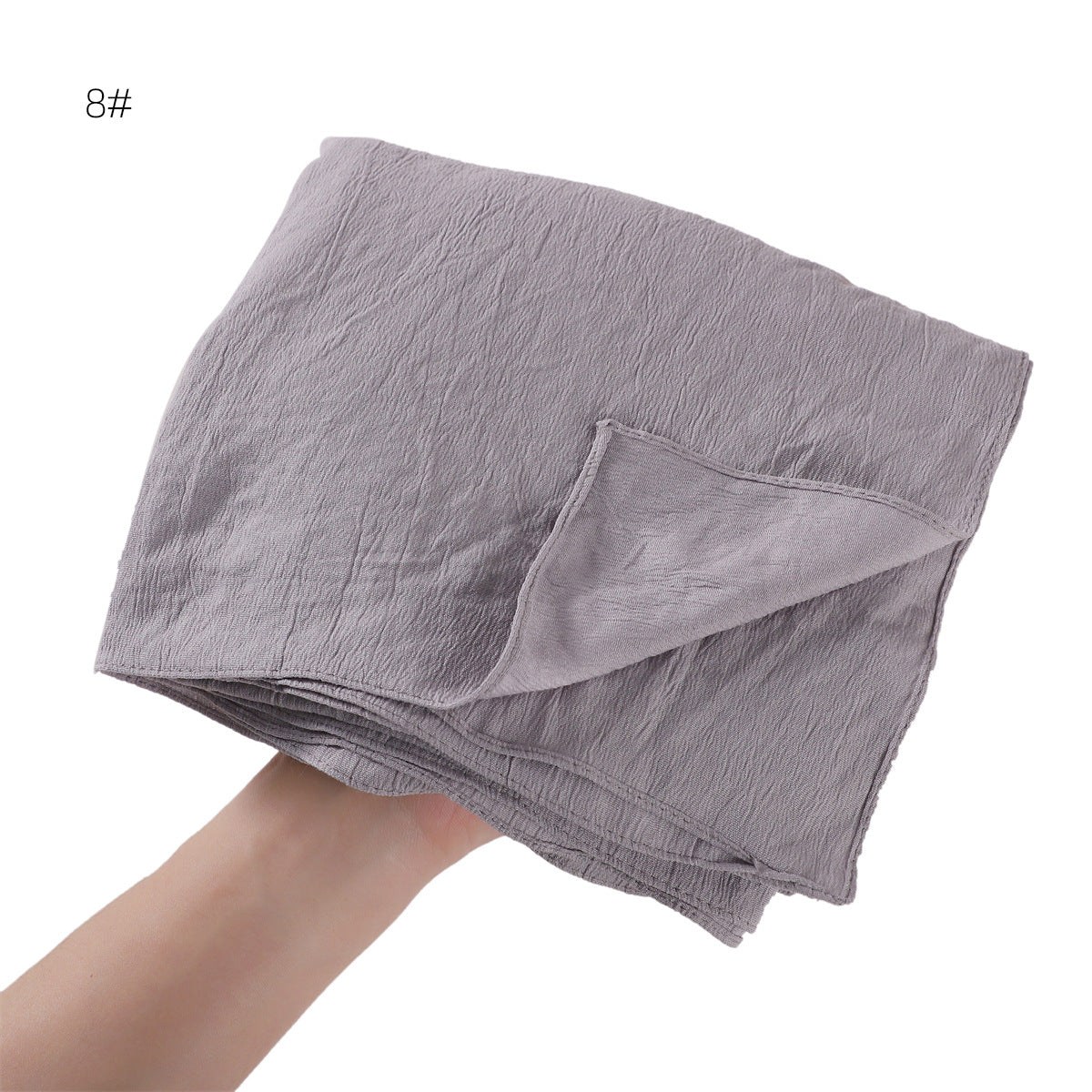 YZ198 Natural wrinkle soft long scarf solid color women's shawl