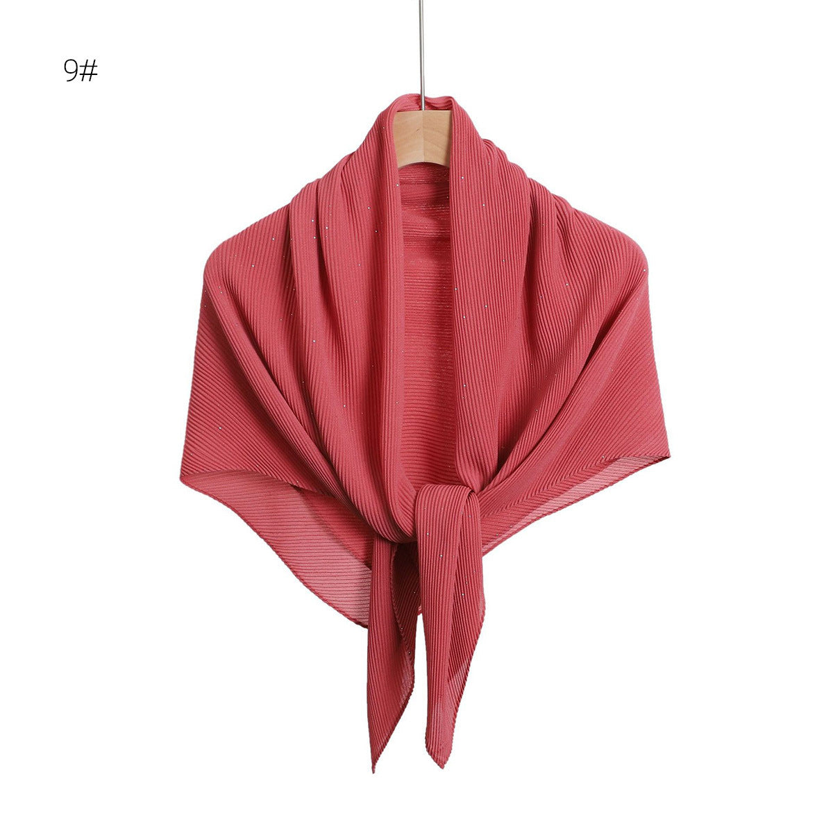 YZ208 90*90plain Chiffon Crumpled Square Scarf Printed spring - MinYang Fashion Apparel Accessory Manufacturer