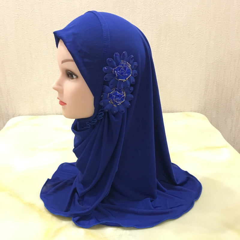 H081 Little girl's hijab hat child cap