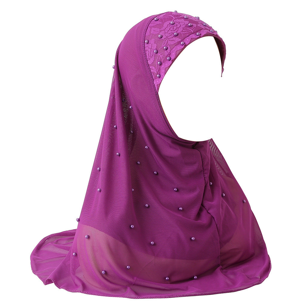 H078 HIJAB INSTANTÁNEO CALIENTE CON PERLA