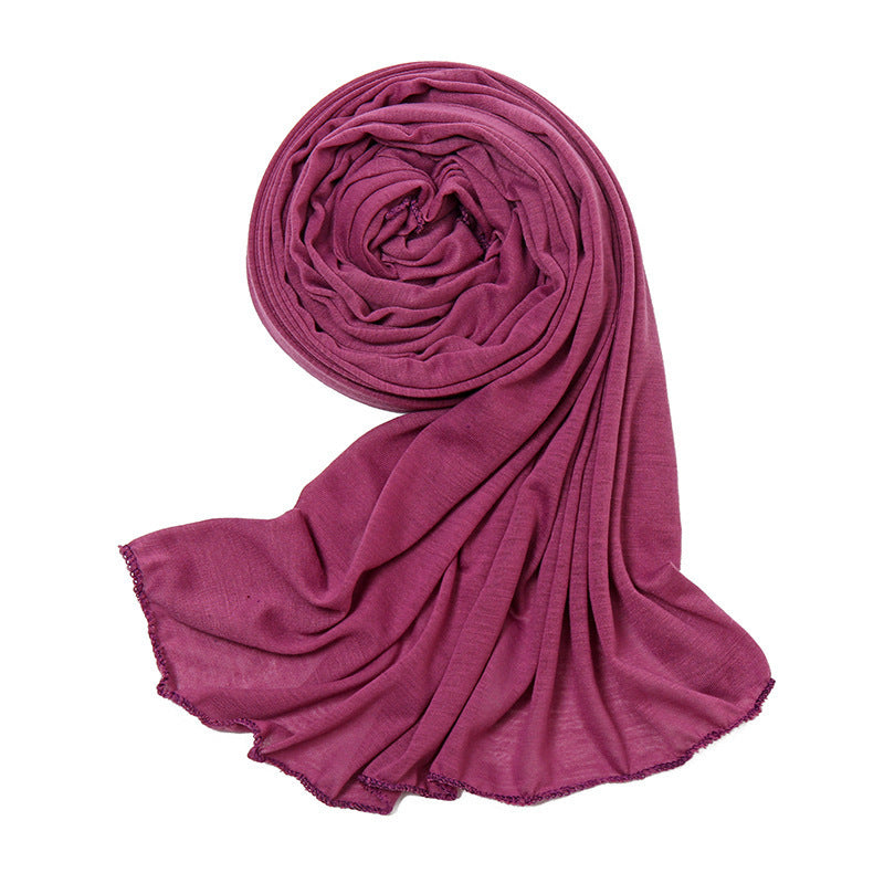 JM04-A Solid color high quality elastic breathable scarf