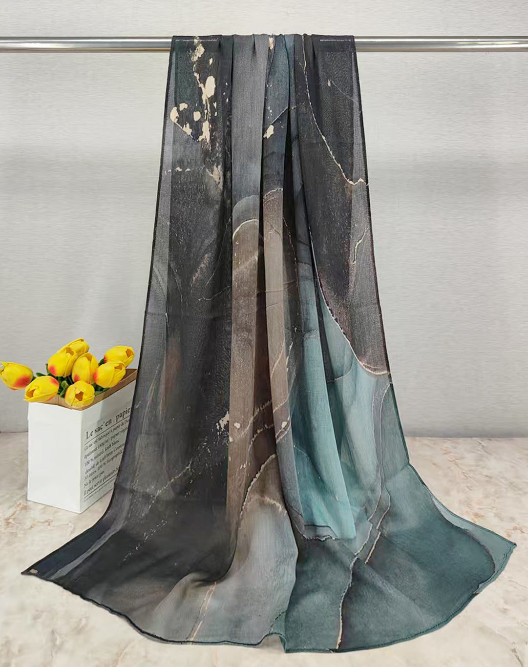 MYE001 Watercolor Modal Cotton Digital Print Scarf