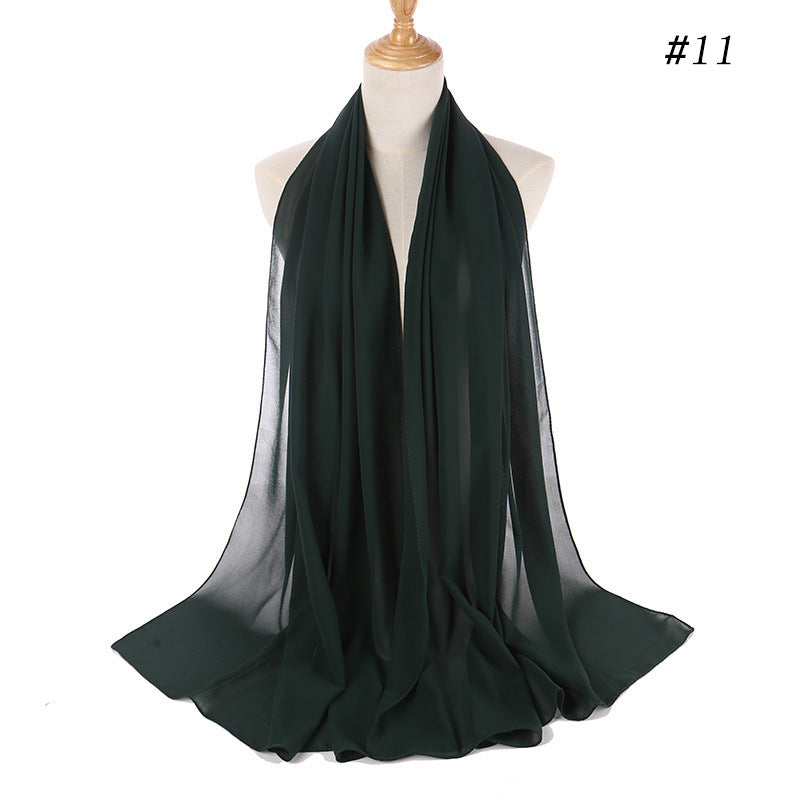 MSL006 Women's pearl chiffon bubble headscarf scarf - MinYang Fashion Apparel Accessory Manufacturer