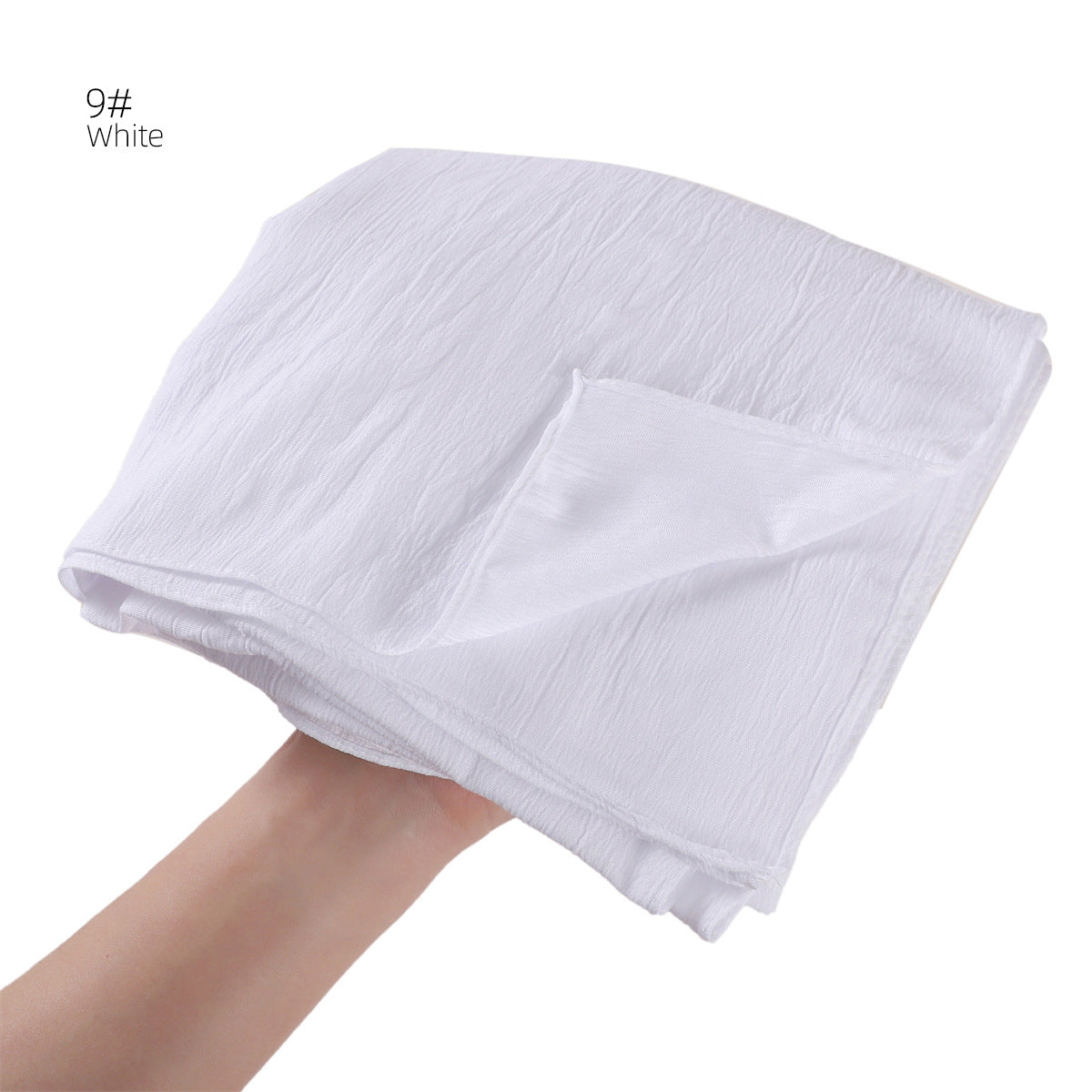 YZ198 Natural wrinkle soft long scarf solid color women's shawl
