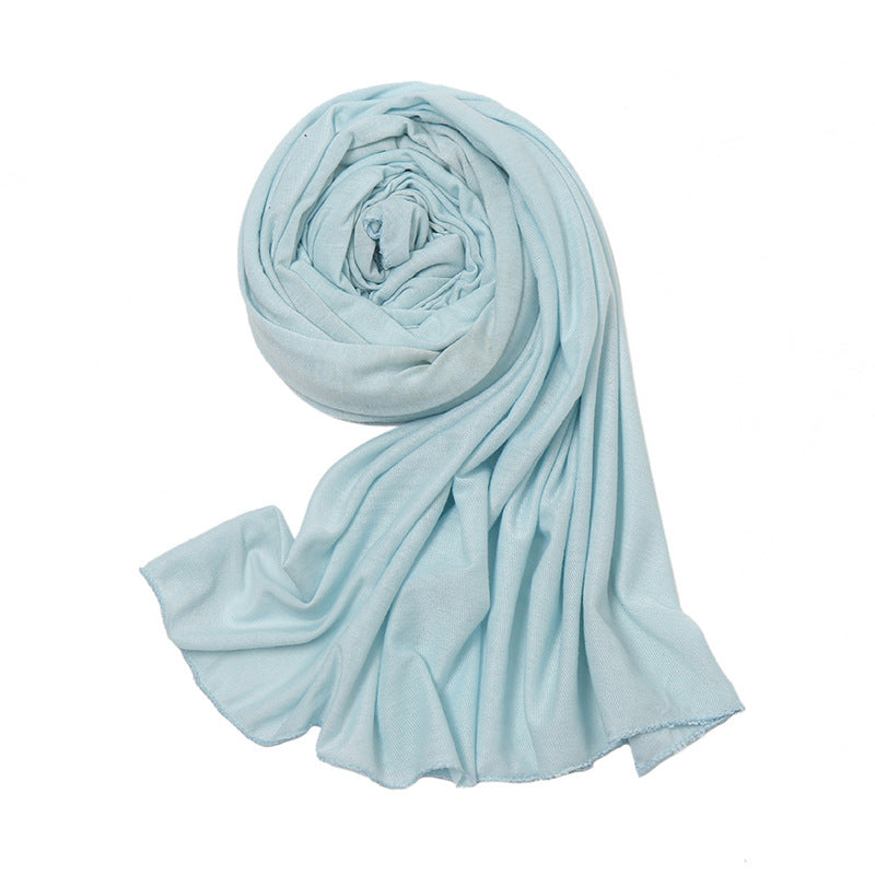 JM04-A Solid color high quality elastic breathable scarf