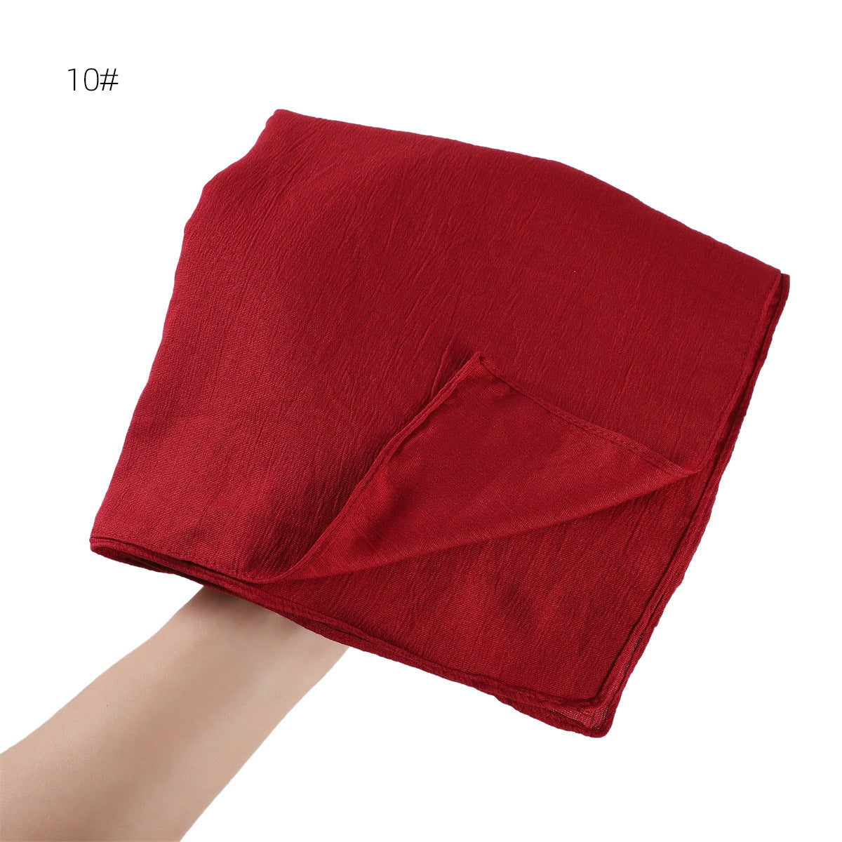 YZ198 Natural wrinkle soft long scarf solid color women's shawl