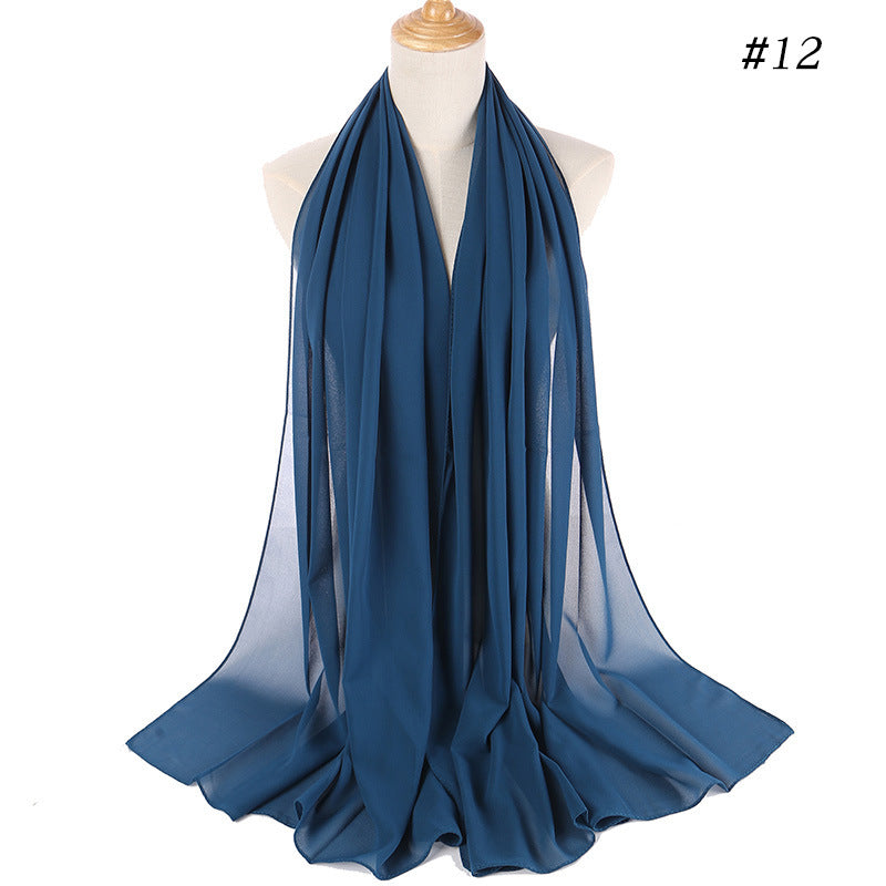 MSL006 Women's pearl chiffon bubble headscarf scarf - MinYang Fashion Apparel Accessory Manufacturer