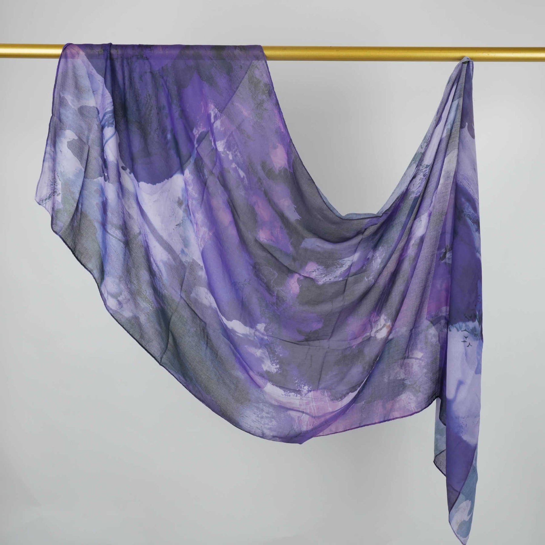 BF007 Polyester-cotton tie-dye watercolor hijab