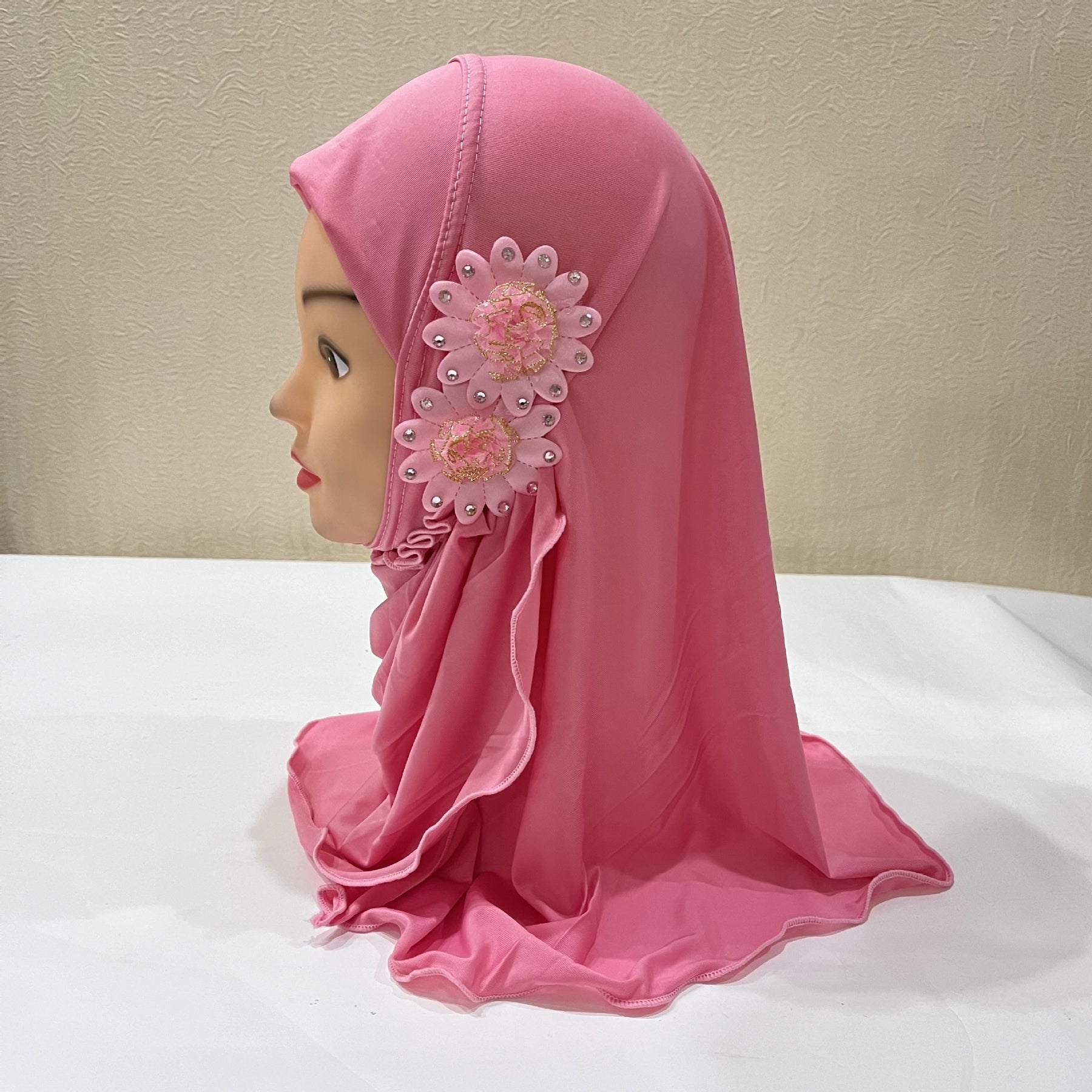 H081 Little girl's hijab hat child cap