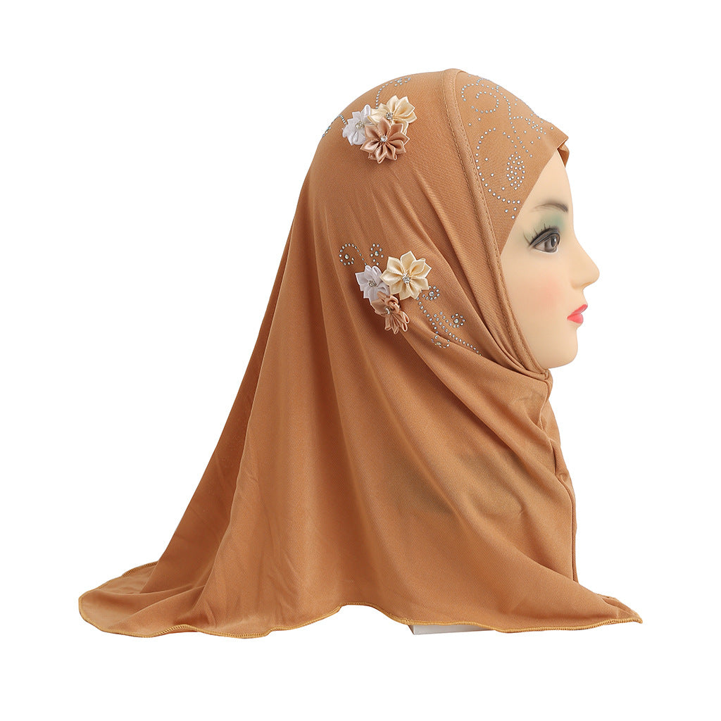 H075 Little girl hijab child cap