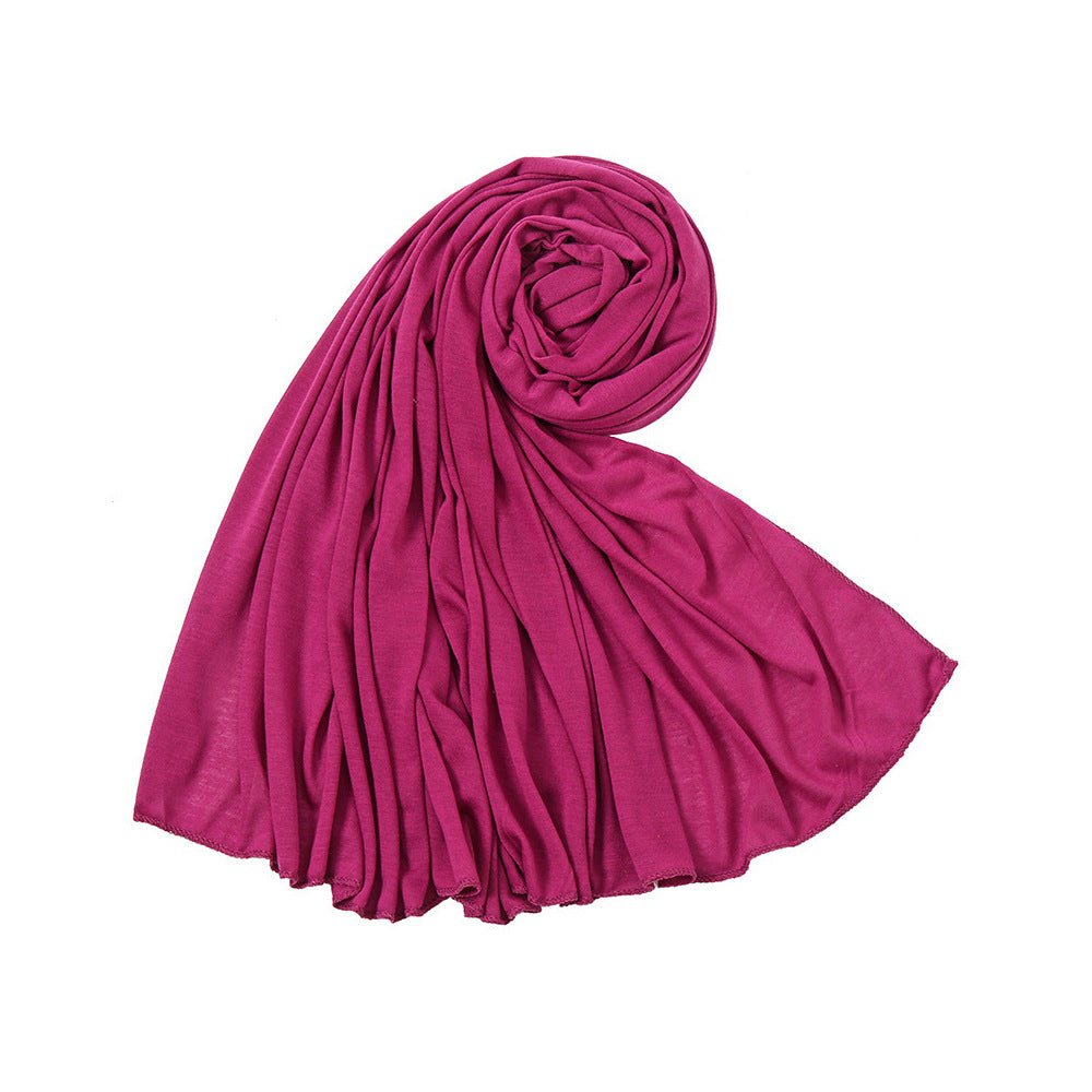 JM04-A Solid color high quality elastic breathable scarf