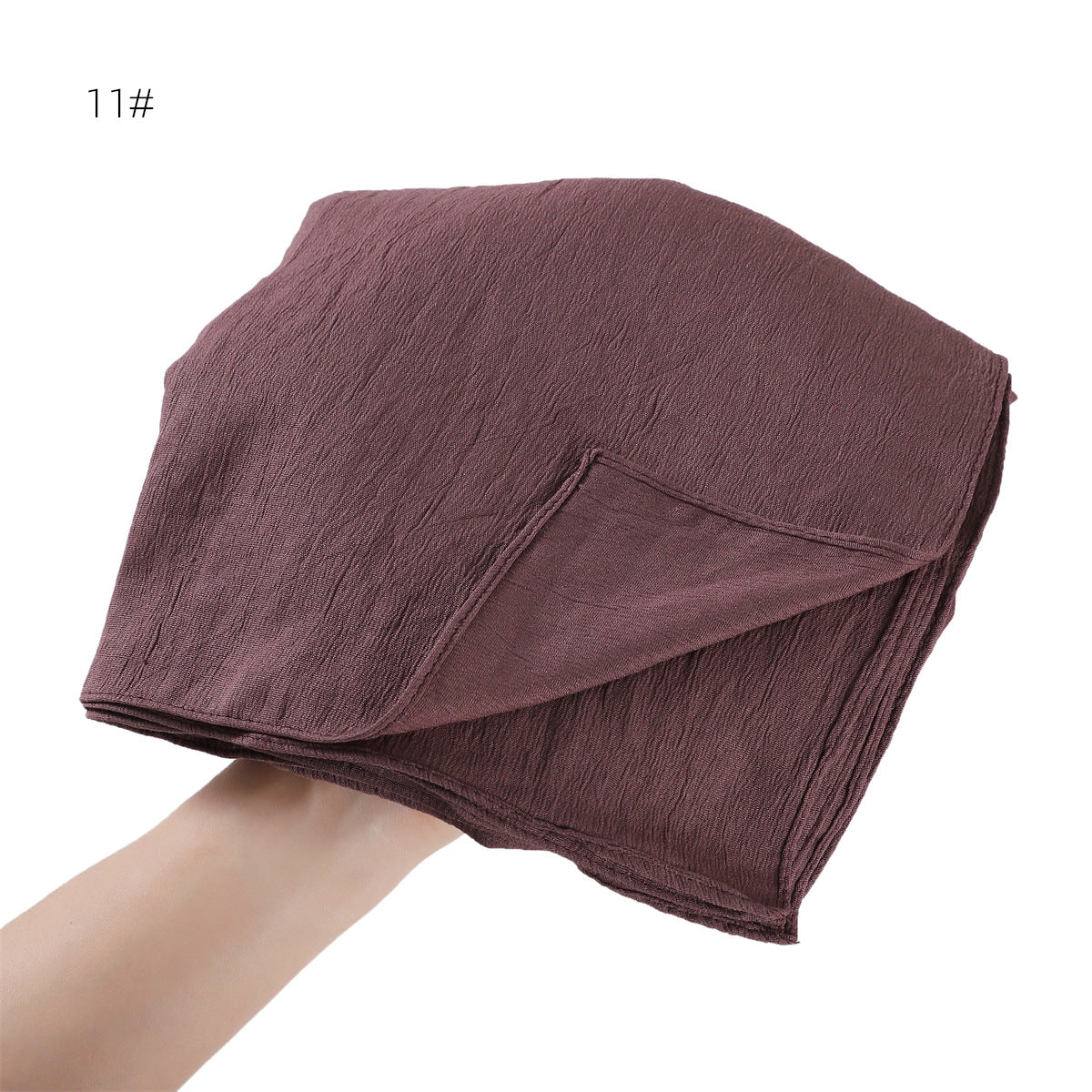 YZ198 Natural wrinkle soft long scarf solid color women's shawl