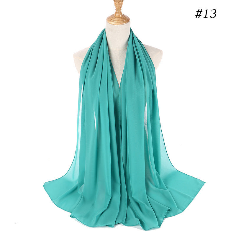 MSL006 Women's pearl chiffon bubble headscarf scarf - MinYang Fashion Apparel Accessory Manufacturer