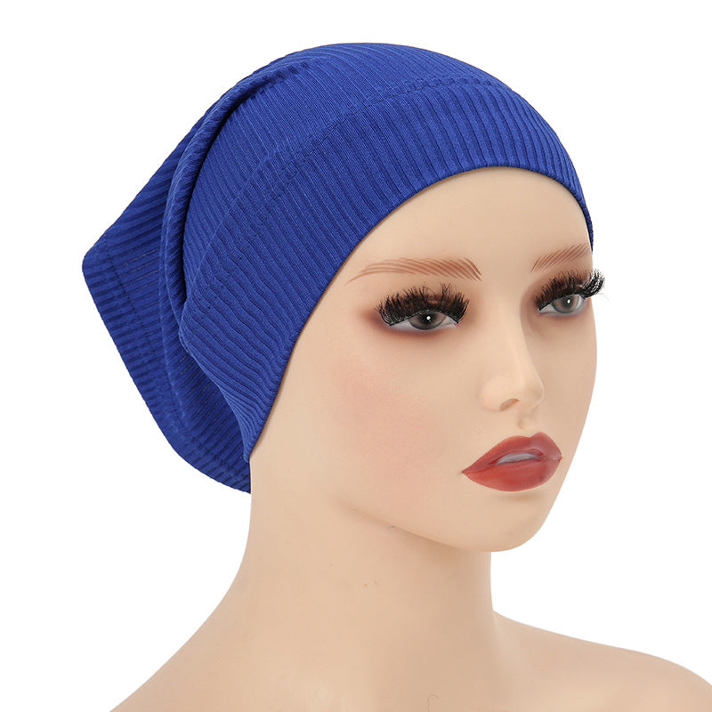 MSL027Threaded cotton hat solid color one size base hat solid color headscarf - MinYang Fashion Apparel Accessory Manufacturer
