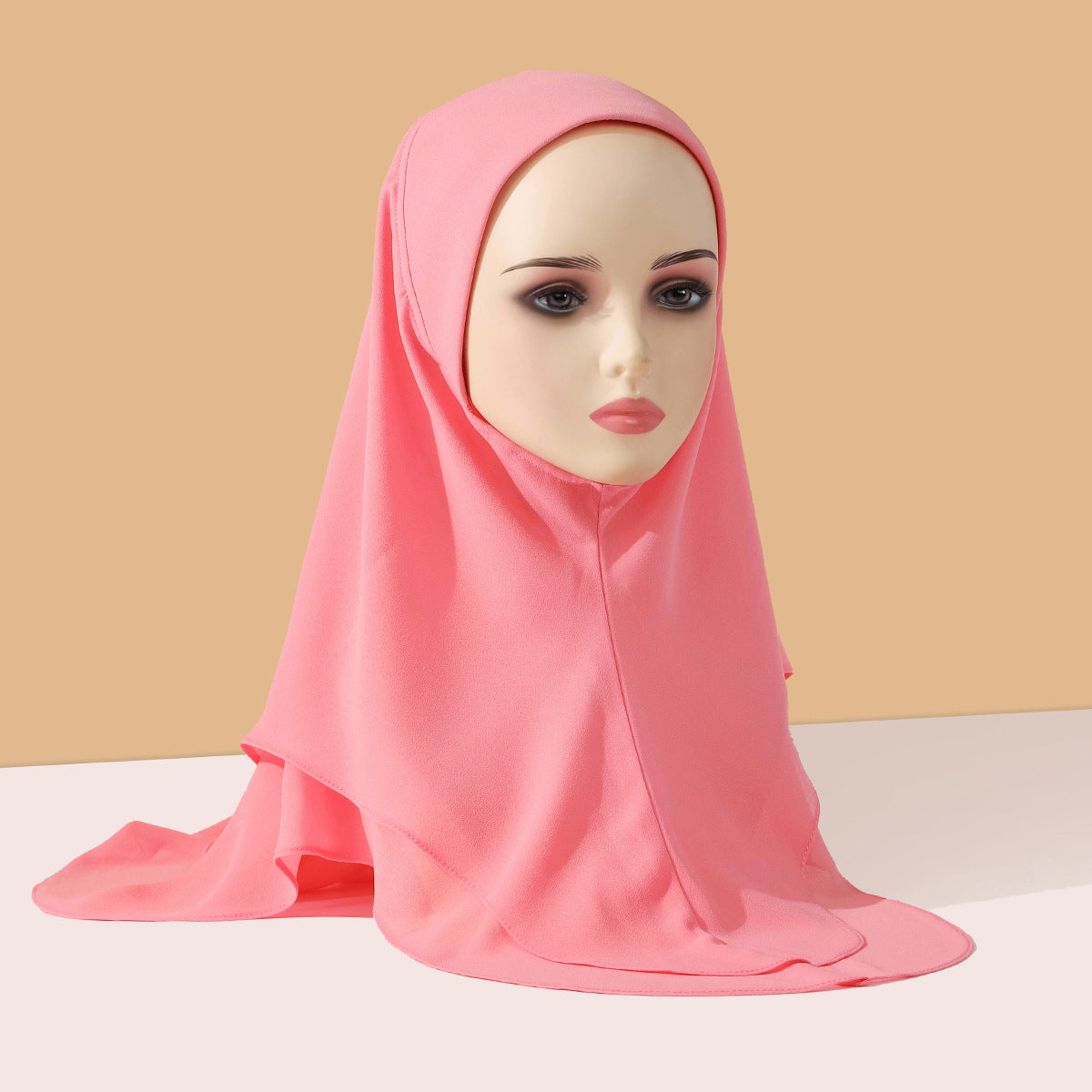 TD89-078 Solid color chiffon double layer hijab