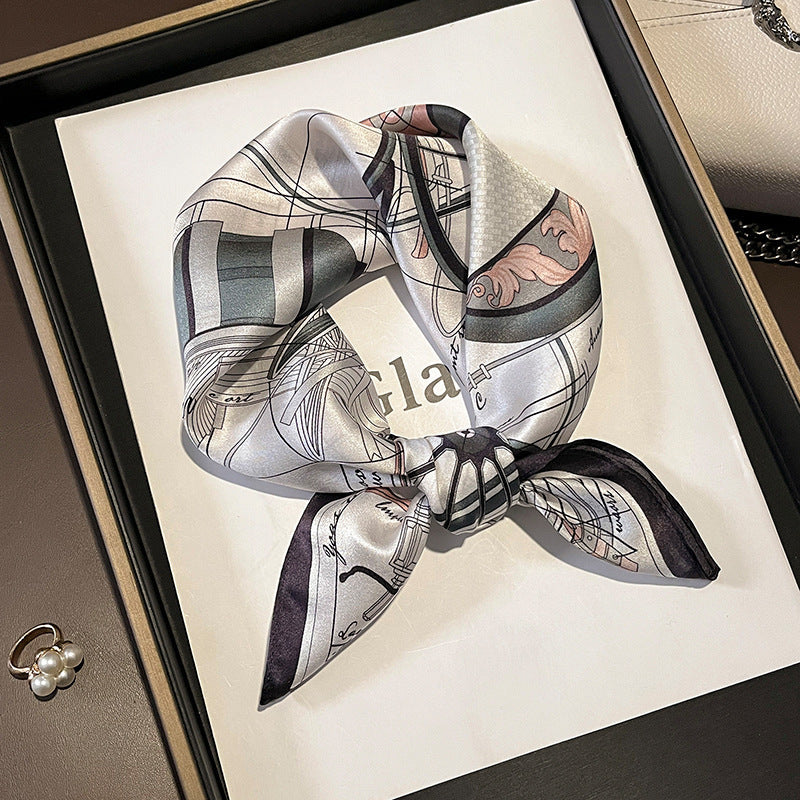 53 Silk Square Scarf 53*53cm Printed ribbon scarf