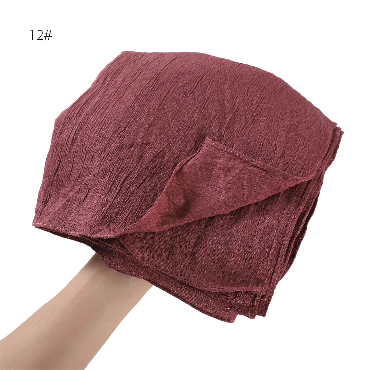 YZ198 Natural wrinkle soft long scarf solid color women's shawl