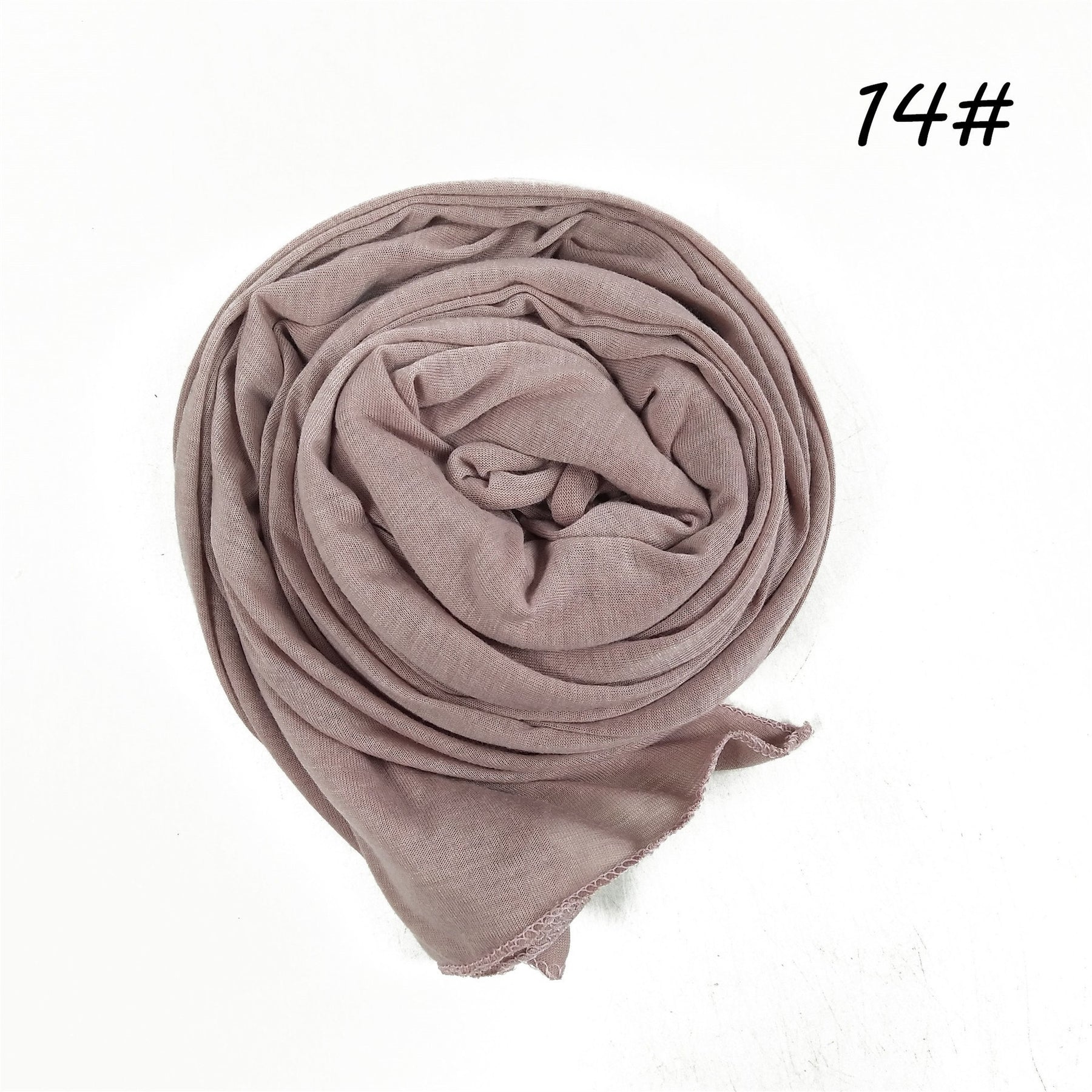 YS007 Gorro con bufanda de color liso modal