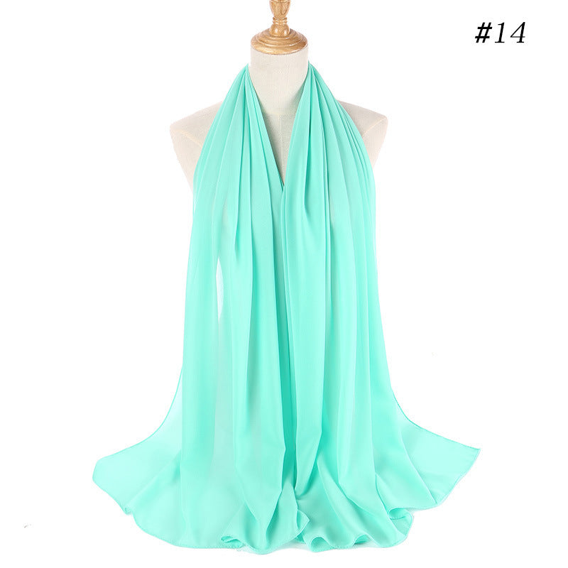 MSL006 Women's pearl chiffon bubble headscarf scarf - MinYang Fashion Apparel Accessory Manufacturer