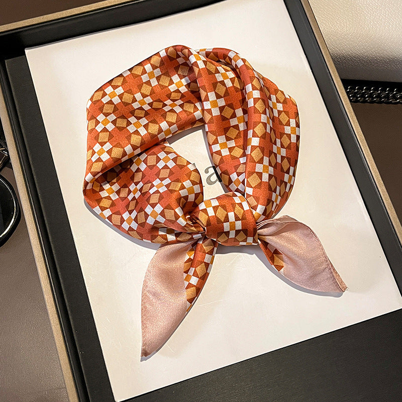 53 Silk Square Scarf 53*53cm Printed ribbon scarf