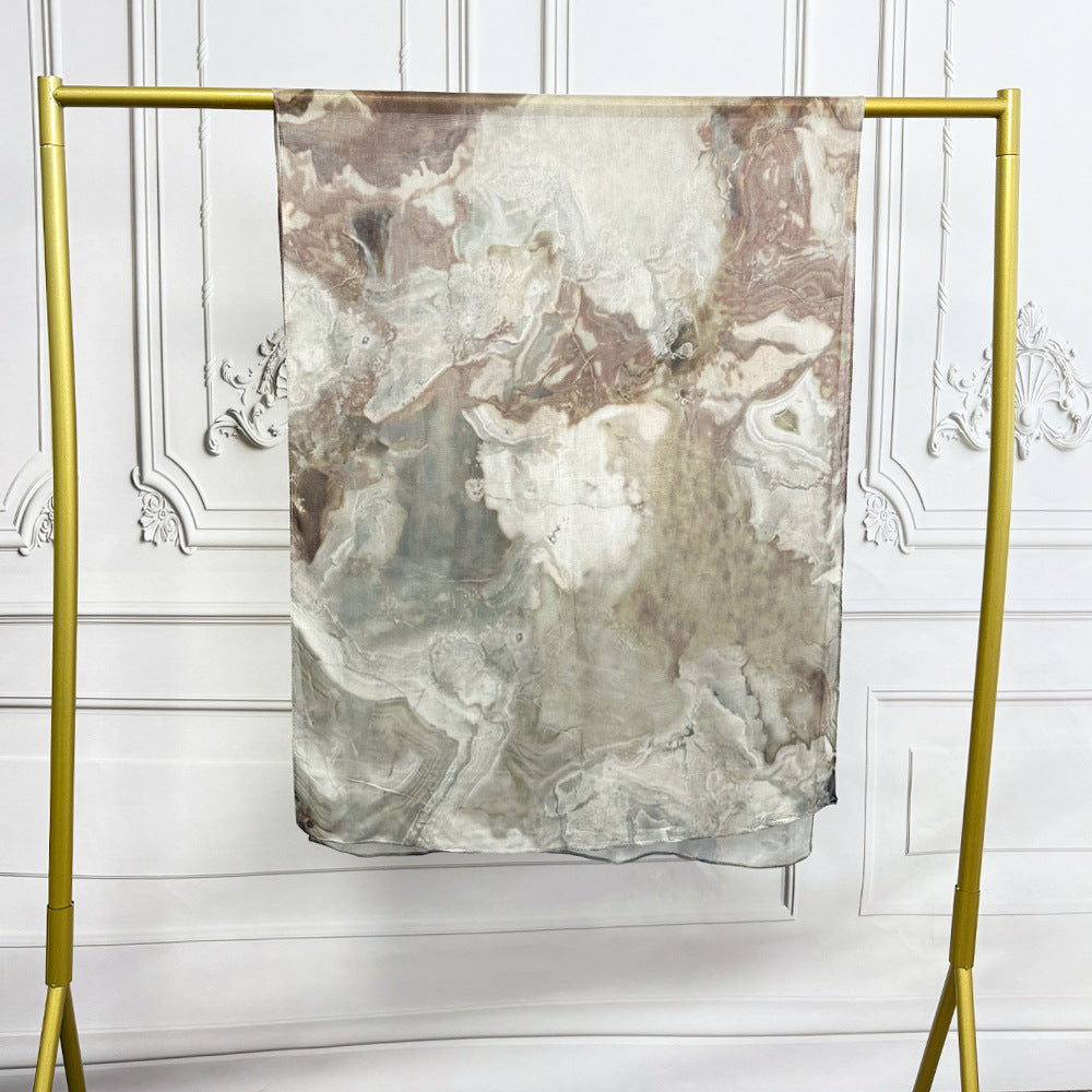 WJ002 Modal printed muslin scarf
