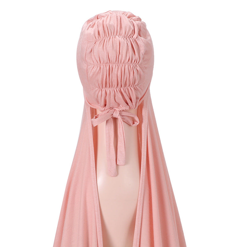 MSL283 Modal headband set with bottom hat and integrated scarf