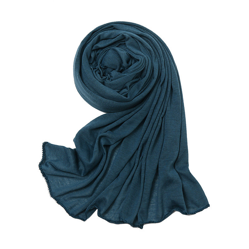 JM04-A Solid color high quality elastic breathable scarf