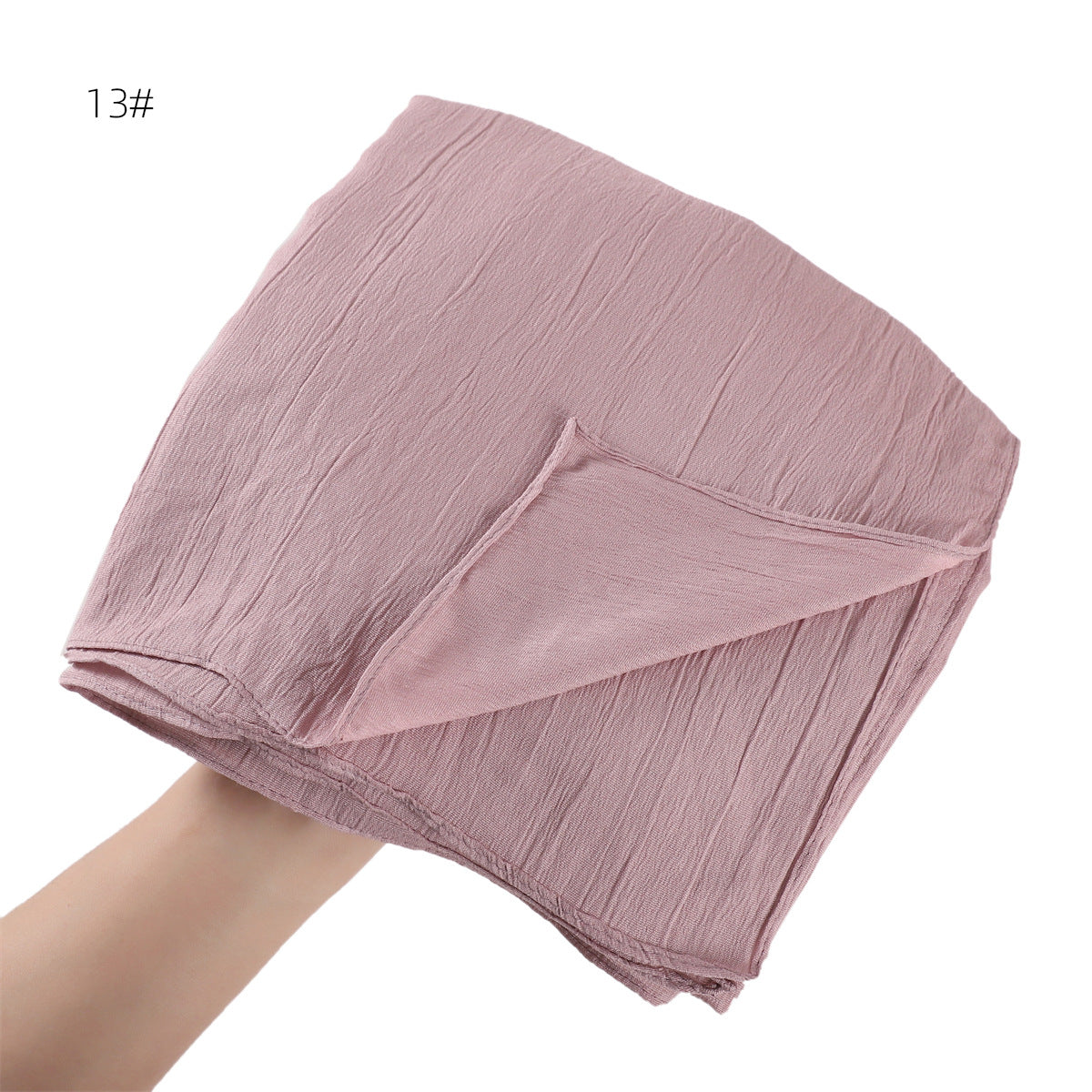 YZ198 Natural wrinkle soft long scarf solid color women's shawl
