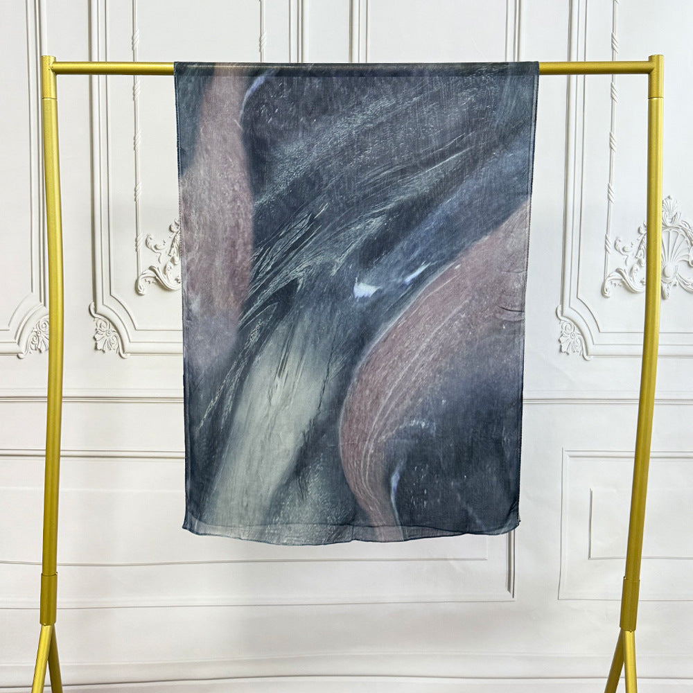 WJ002 Modal printed muslin scarf