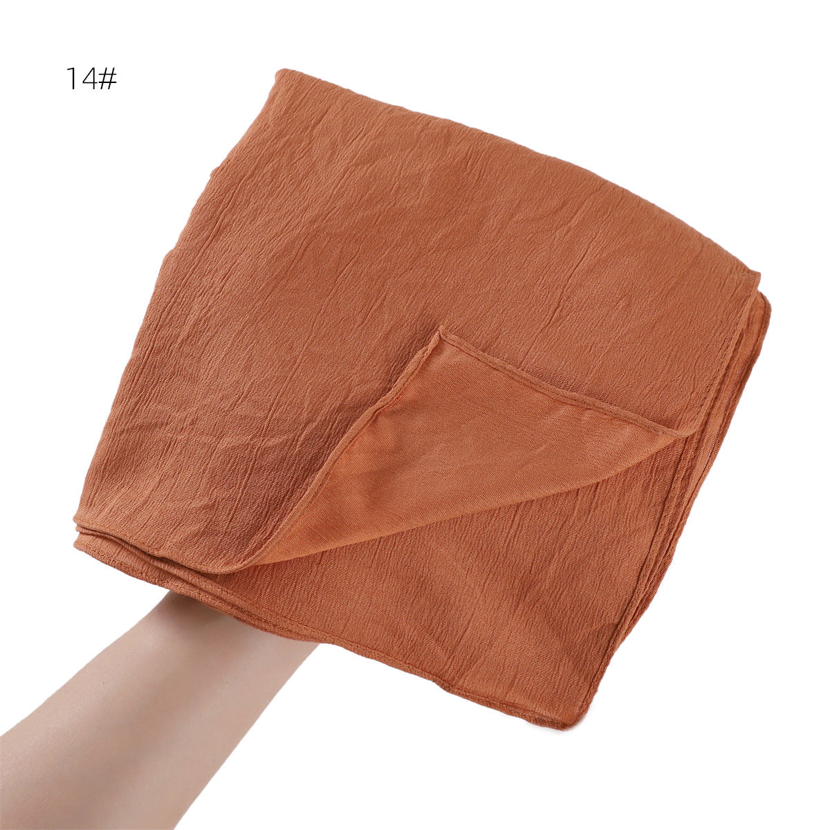 YZ198 Natural wrinkle soft long scarf solid color women's shawl