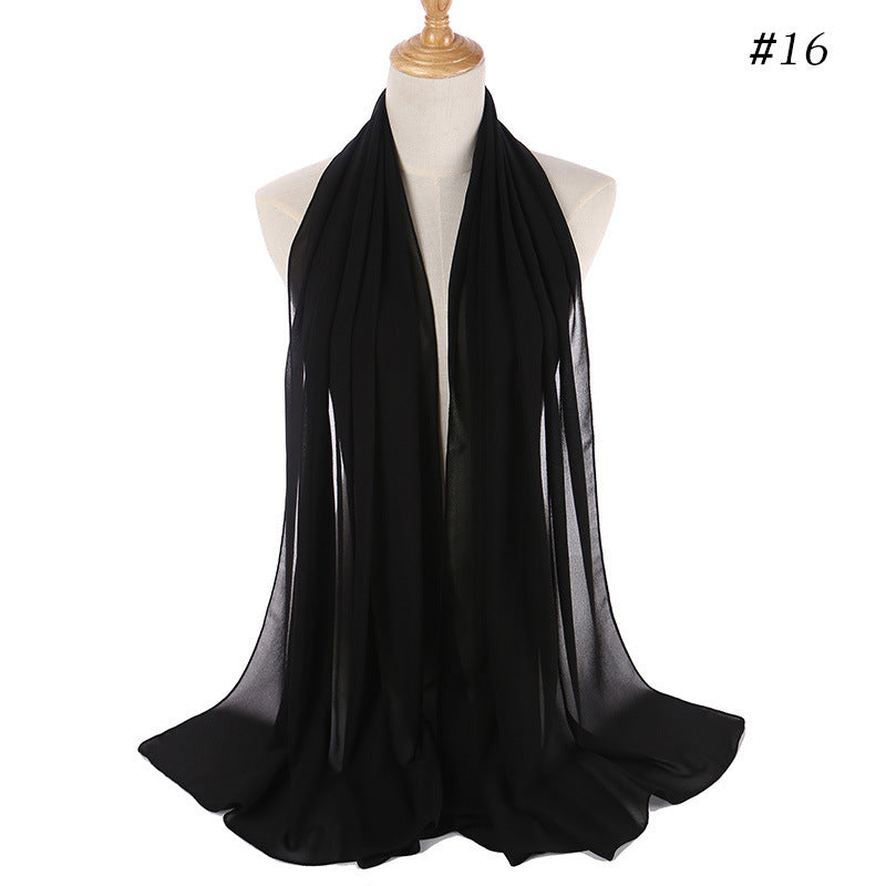 MSL006 Women's pearl chiffon bubble headscarf scarf - MinYang Fashion Apparel Accessory Manufacturer