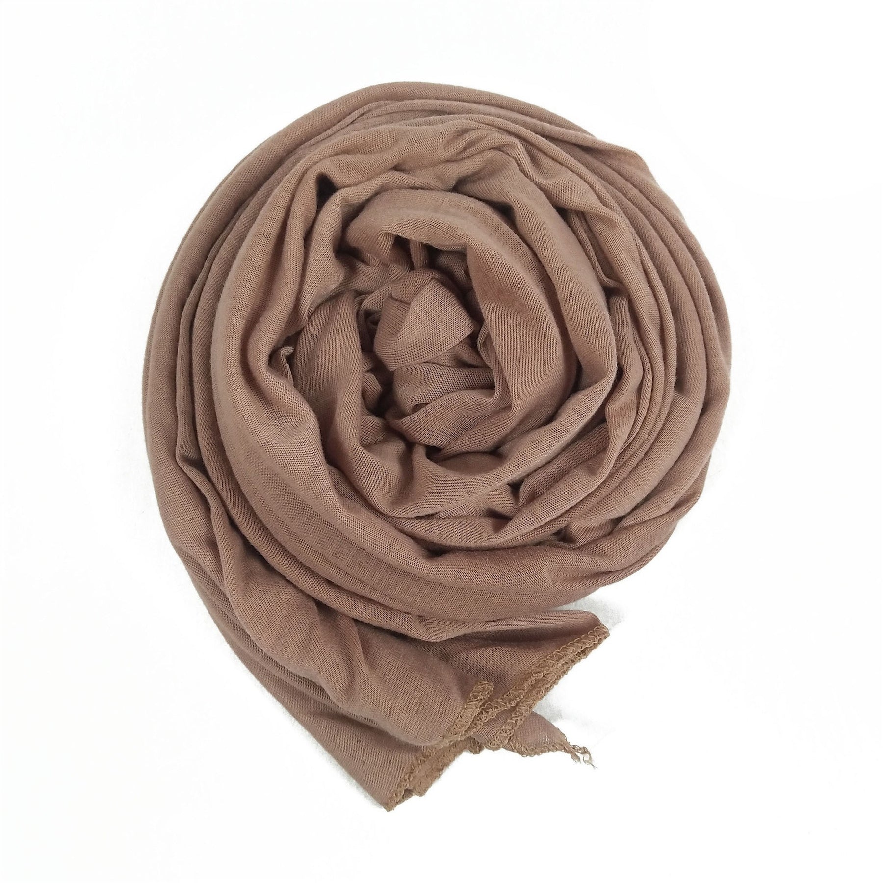 YS007 Gorro con bufanda de color liso modal