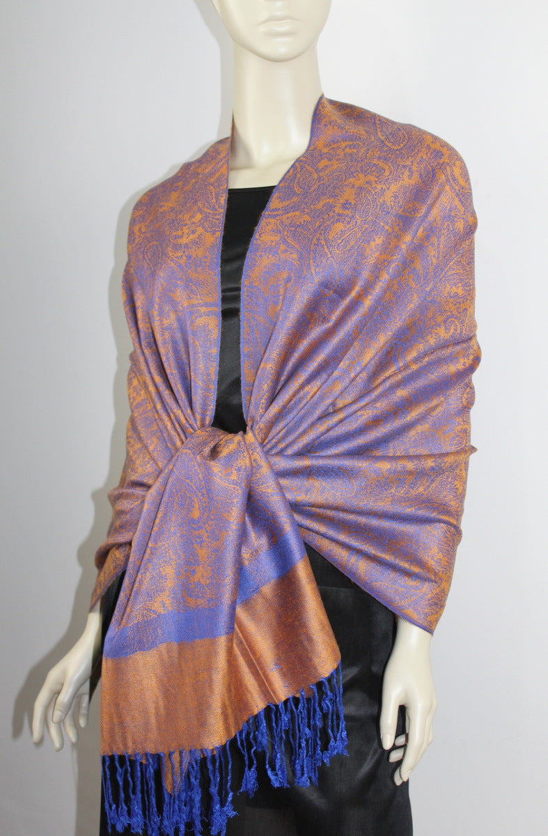 MY02 Luxury Women's Cashew Jacquard Scarf - MinYang Fashion Apparel Accessory Manufacturer
