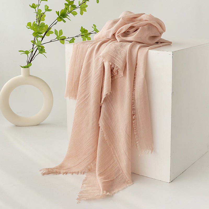 FH24-5559 Cotton and linen scarf for women in spring and autumn hijab/Scarf - MinYang Fashion Apparel Accessory Manufacturer