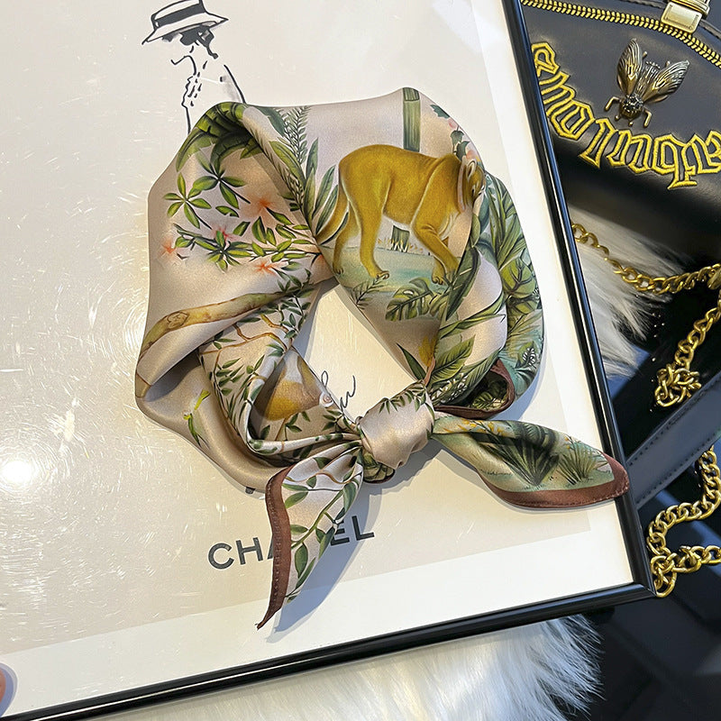 53 Silk Square Scarf 53*53cm Printed ribbon scarf