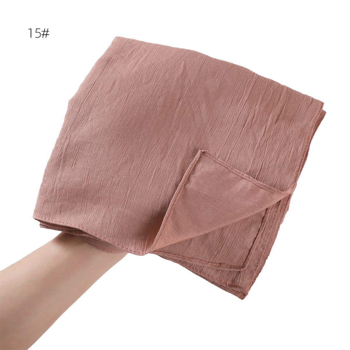 YZ198 Natural wrinkle soft long scarf solid color women's shawl