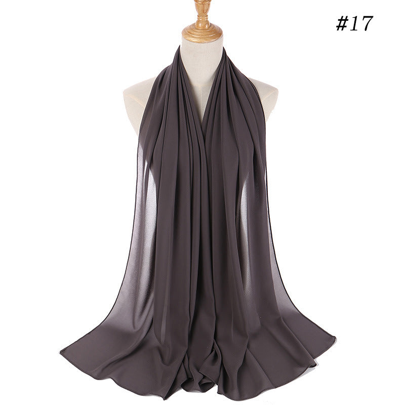 MSL006 Women's pearl chiffon bubble headscarf scarf - MinYang Fashion Apparel Accessory Manufacturer