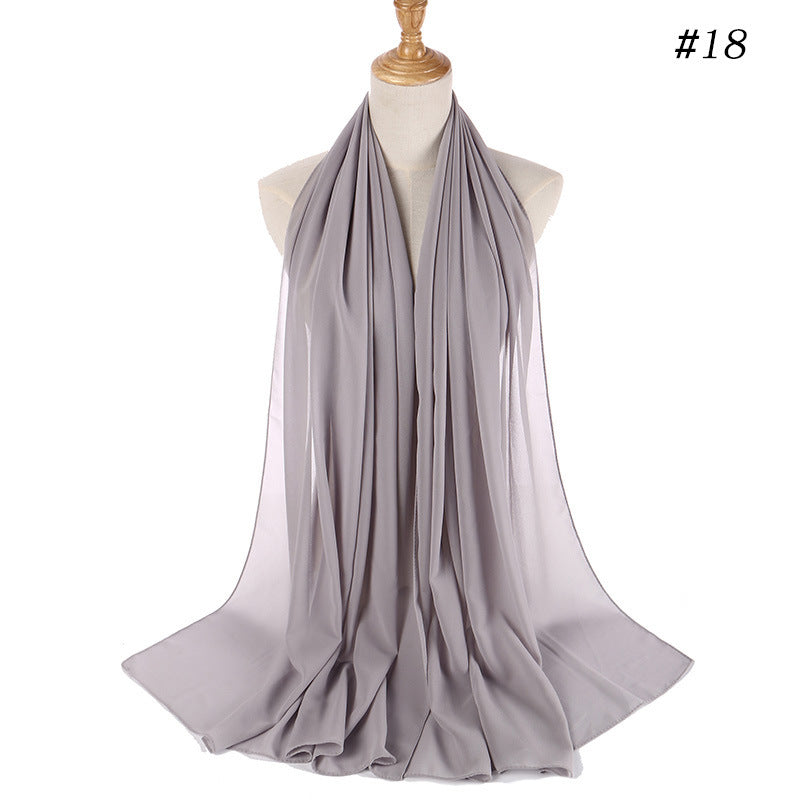 MSL006 Women's pearl chiffon bubble headscarf scarf - MinYang Fashion Apparel Accessory Manufacturer