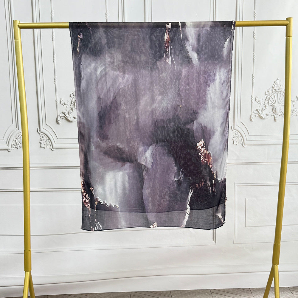 WJ002 Modal printed muslin scarf