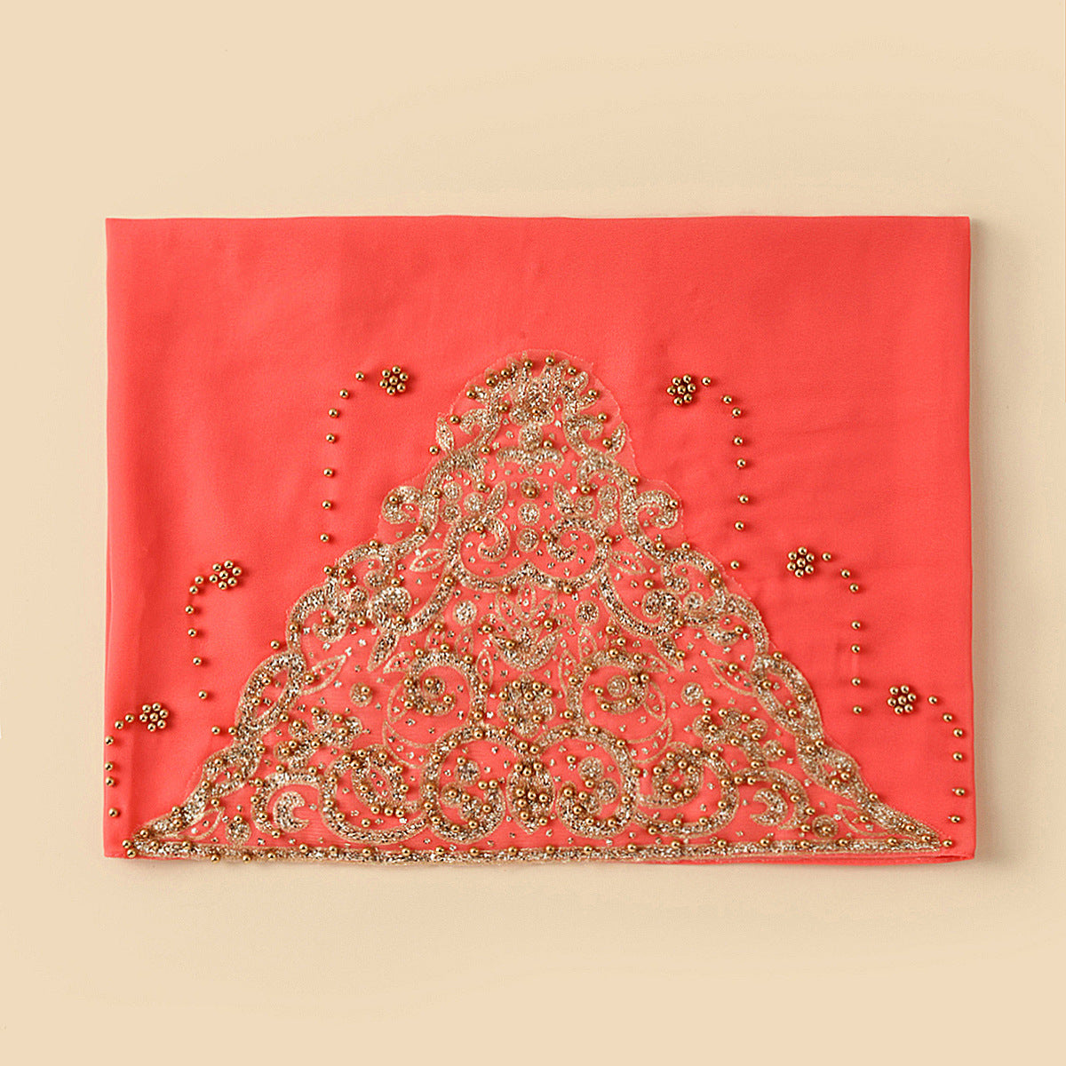 A091 Chiffon beaded hijab(MOQ: 3 pieces)