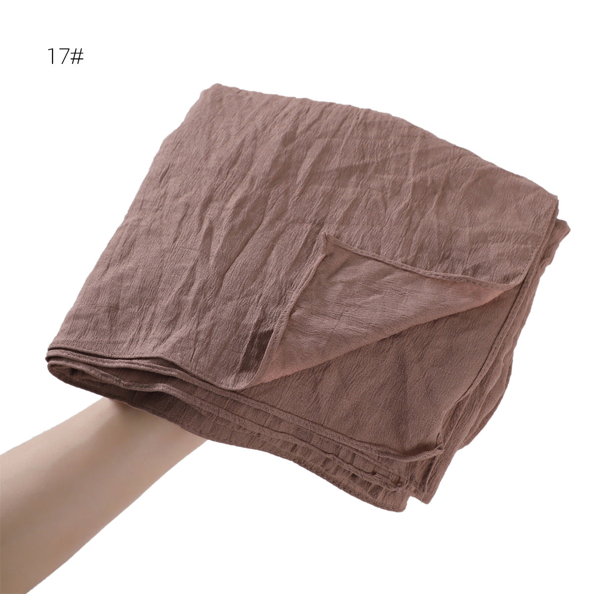 YZ198 Natural wrinkle soft long scarf solid color women's shawl