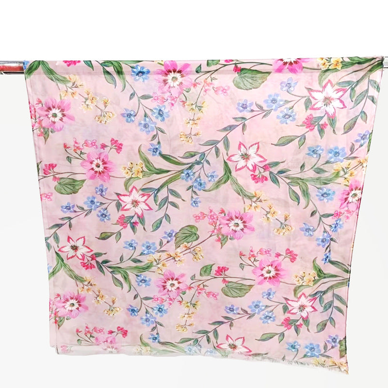 50 Floral scarf shawl plain hijab - MinYang Fashion Apparel Accessory Manufacturer