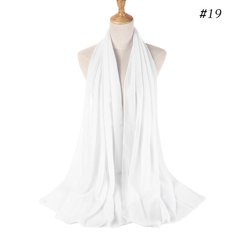 MSL006 Women's pearl chiffon bubble headscarf scarf - MinYang Fashion Apparel Accessory Manufacturer