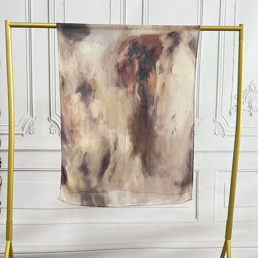 WJ002 Modal printed muslin scarf