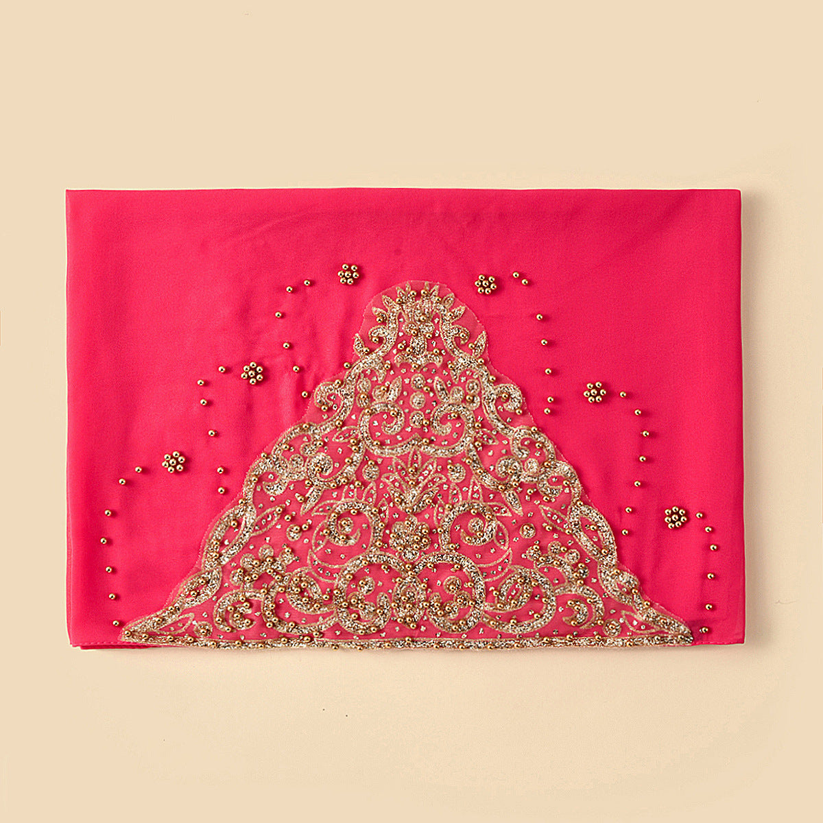 A091 Chiffon beaded hijab(MOQ: 3 pieces)