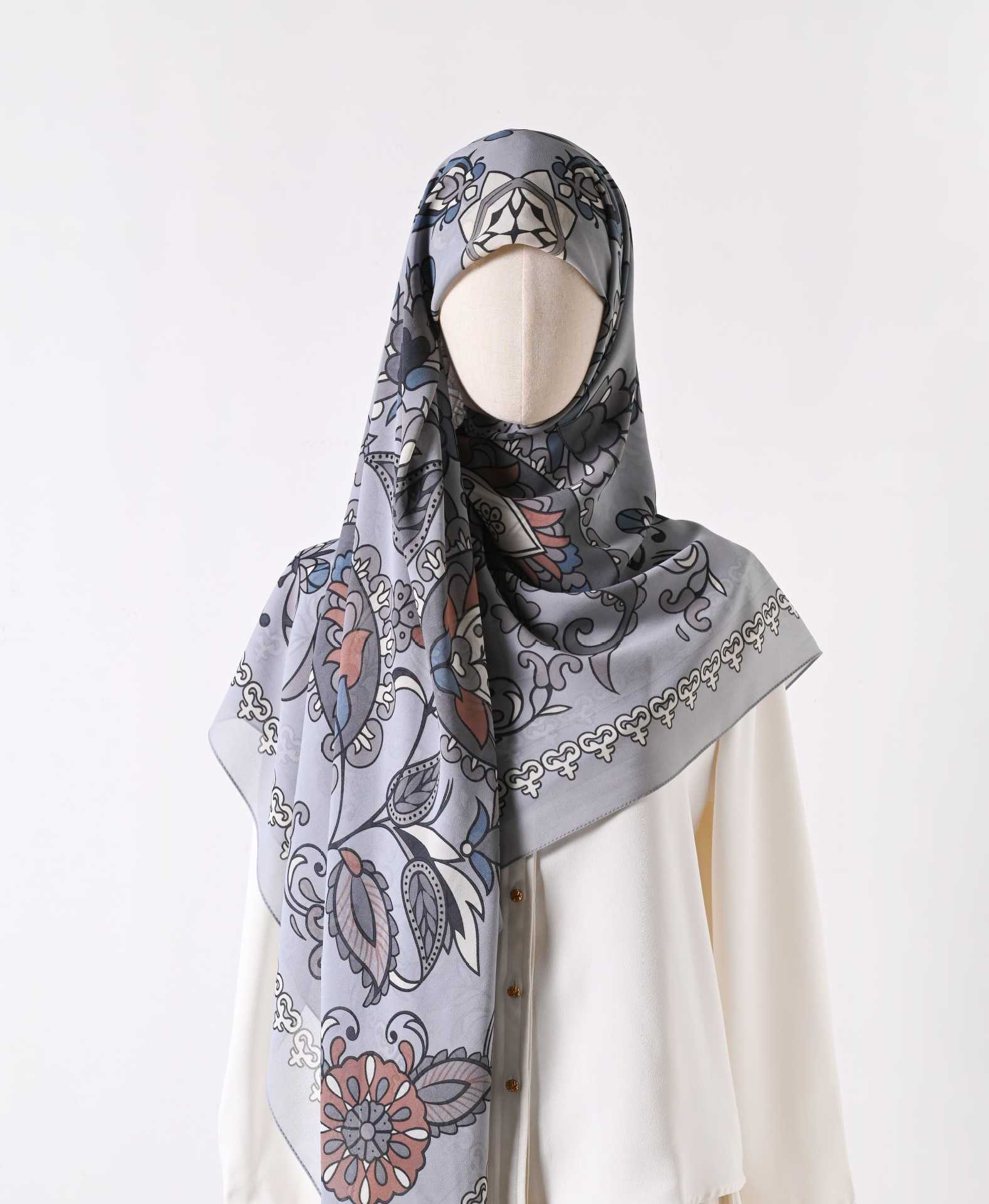 130 crystal chiffon 01 130*130cm Chiffon Scarf Silk Printed Sunscreen Scarf