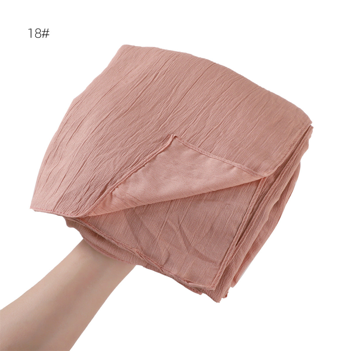 YZ198 Natural wrinkle soft long scarf solid color women's shawl