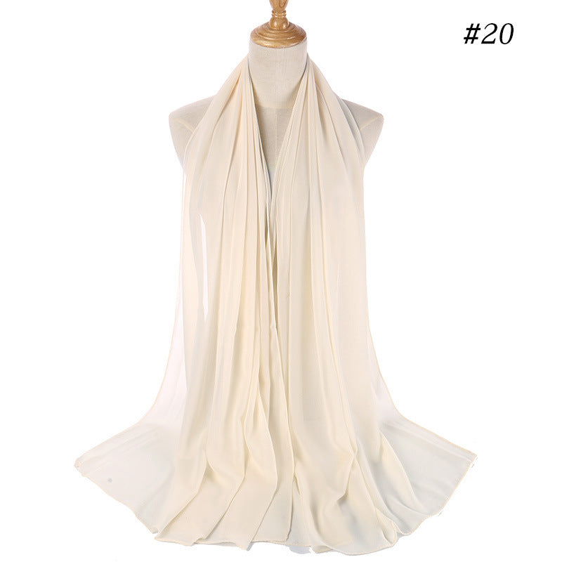 MSL006 Women's pearl chiffon bubble headscarf scarf - MinYang Fashion Apparel Accessory Manufacturer