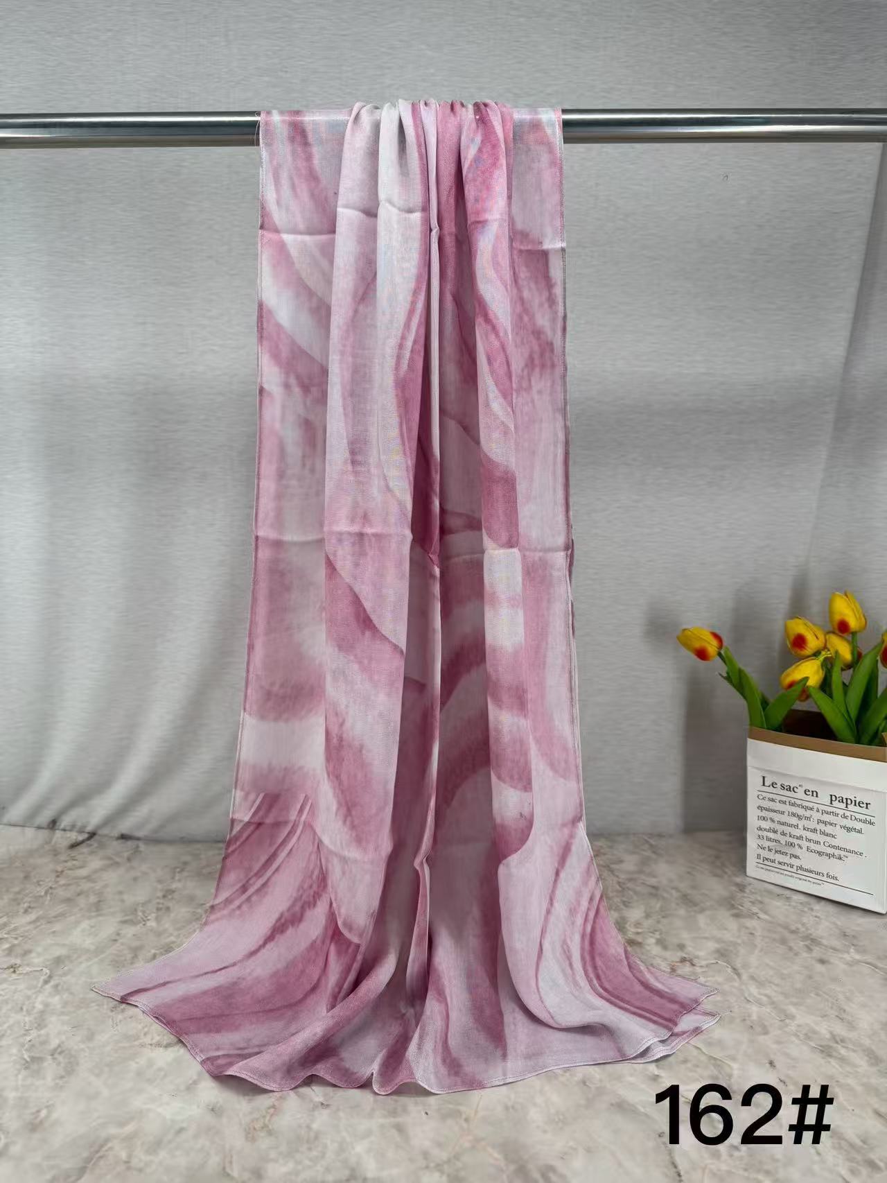 HY013 Printed modal Muslim hijab single stitch